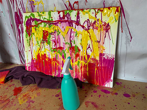 art-flow_actionpainting_Kunstwerk_kleine_Leinwand